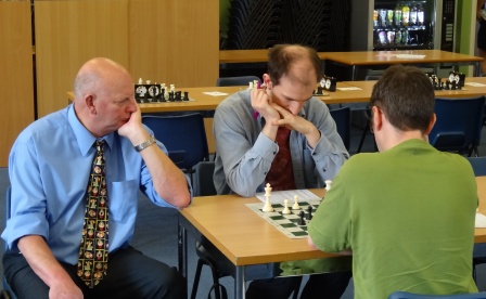 Controller Alan Ruffle, left, vigilant at the end of session