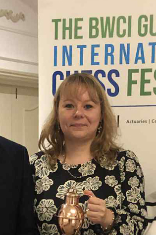 County champion at awards ceremony Guernsey International Chess Festival